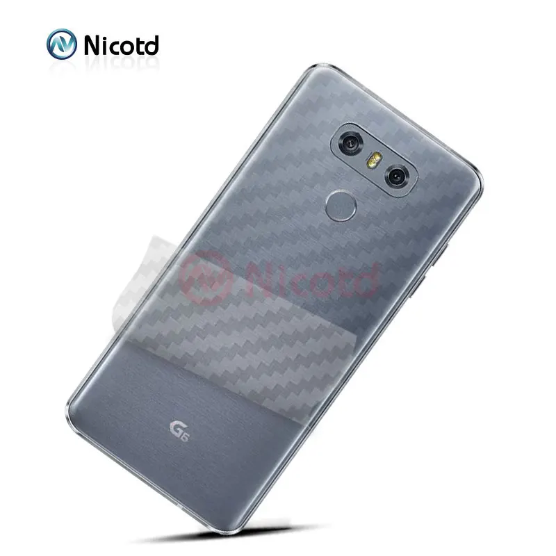 Nicodd 5 шт./лот 3D углеродное волокно задний экран протектор для LG V30 Plus V20 Q6 G6 Plus G7 G5 задняя крышка Защитная пленка не стекло