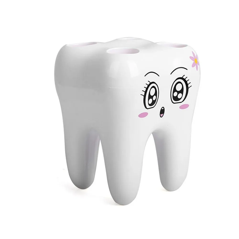 1 pcs Brand New Teeth Style White Toothbrush Holder Stand Brush Rack