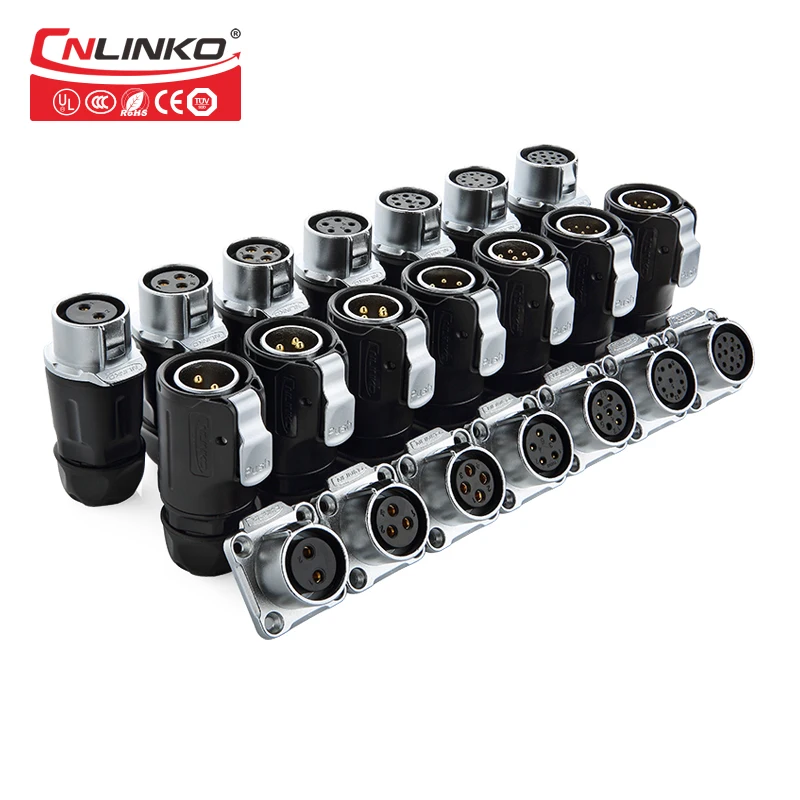 Cnlinko LP20 IP67 20A 4 контактные водонепроницаемые разъемы питания M20 Ip67 штепсельная