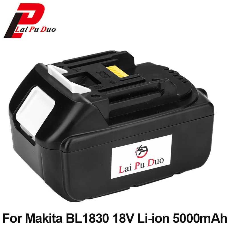 

Replacement power tool battery 18v 5.0Ah Li-Ion For MAKITA: BL1830 BL1840 BL1850 LXT400 194230-4 BL1815 Rechargeable Batteries