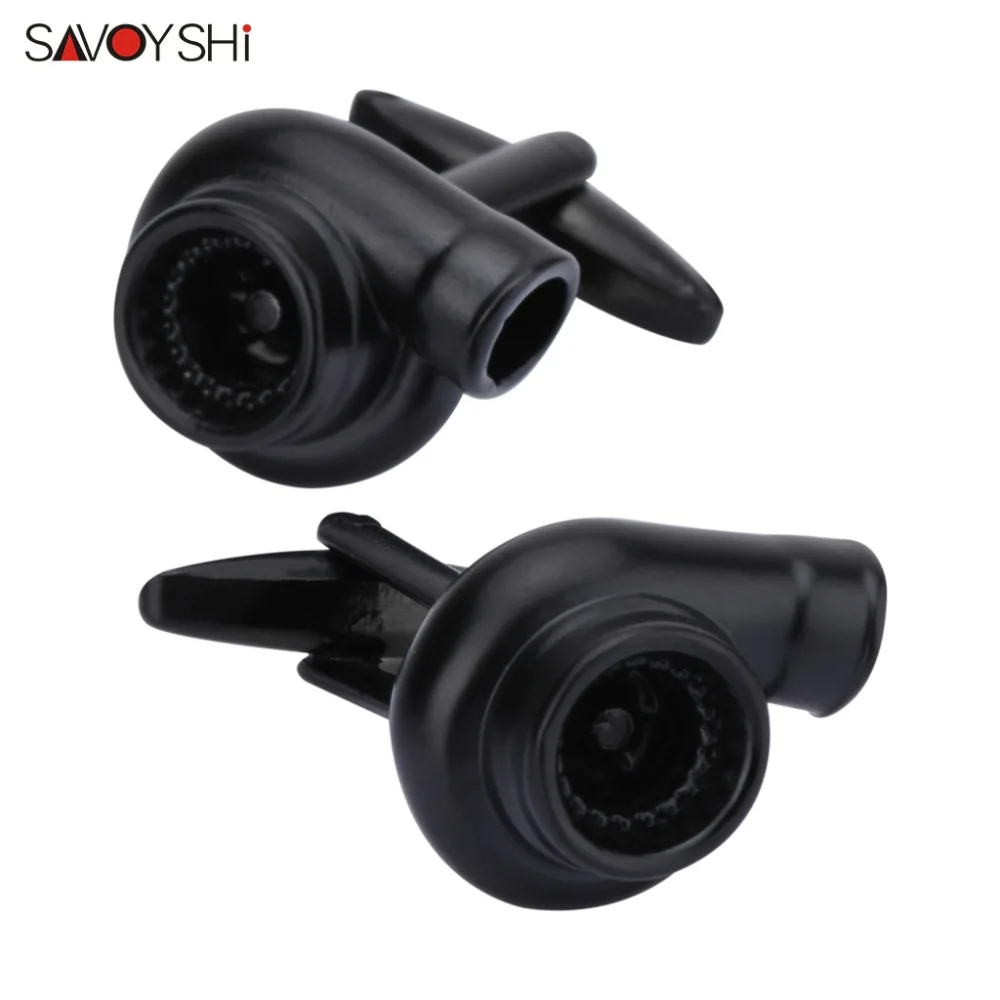 

SAVOYSHI Newest Shirt Cufflinks for Mens Gift Cuff bottons High Quality Black Novelty Blower Model Cuff links Brand Jewelry