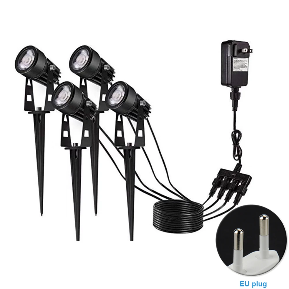 

LED Bulb Lights 4 In 1 Lighting Patio Yard Spotlights Pathway Landscape Spike High Power Garden Lawn Lamp Waterproof
