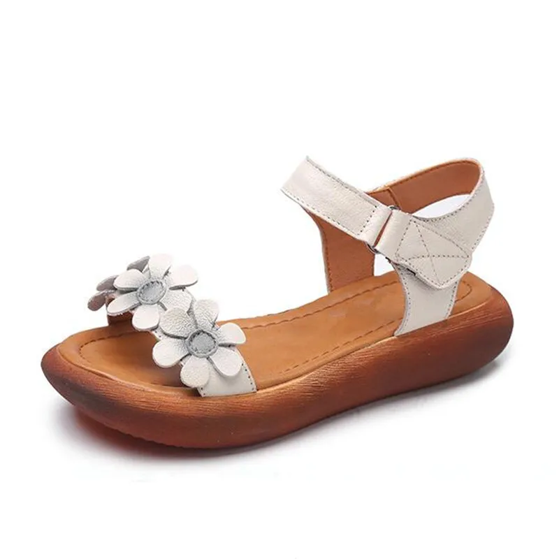 Light Comfortable Flowers Summer Fashion Sandals Genuine Leather Shoes 2019 New Women Sandals Flat Casual Shoes Summer Sandals Light Comfortable Flowers Summer Fashion Sandals Genuine Leather Shoes 2019 New Women Sandals Flat Casual Shoes Summer Sandals