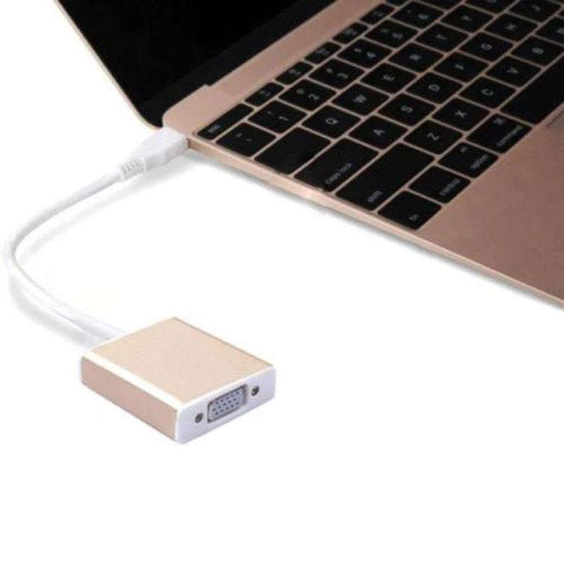 USB 3 1 Type C USB-C адаптер VGA Реверсивный для нового Macbook 12 дюймов золотой серебряный
