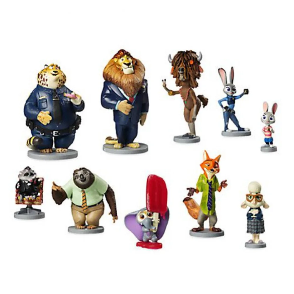 

New Zootopia Exclusive Deluxe 10 Figure Character Play loose Set