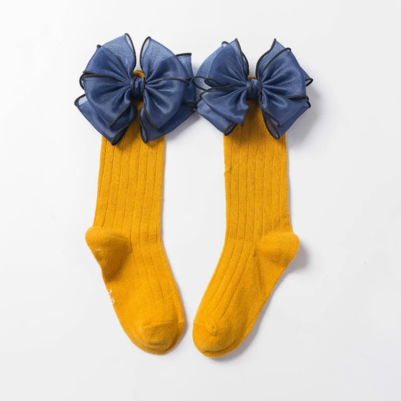 Spring Autumn Girls Socks Long Knee High socks With Bows Princess Kids socks Girl Cute Baby Sock Kids Solid meias 1-10Y Spring Autumn Girls Socks Long Knee High socks With Bows Princess Kids socks Girl Cute Baby Sock Kids Solid meias 1-10Y