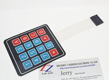 

Free Shipping New 16 Key 4 x 4 Membrane Switch Keypad 4x4 4*4 Matrix Array Matrix keyboard