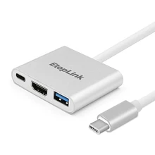 EtopLink USB-C HDMI USB 3,1 Тип C конвертер для Тип с разъемами типа C и HDMI/USB-C/USB Зарядное устройство адаптер для нового MacBook Air Pro Mac samsung S8