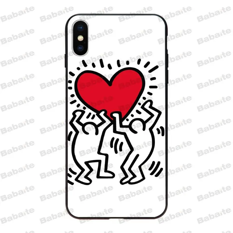 Мягкий силиконовый чехол Babaite Keith Haring из ТПУ для iPhone 8 7 6 6S Plus X Xs Xr XsMax 5 5S SE 5c Coque11 11pro 11promax