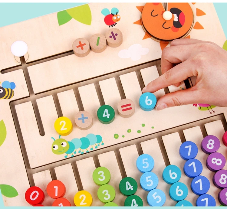 Математические Игрушки деревянные цифровые буквы Алфавит обучение арифметика лабиринт доска соответствия игрушка развития мозга игрушки для детей подарок на день рождения