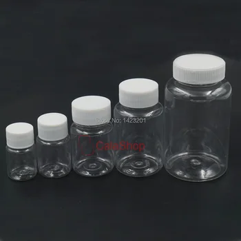 

20 Pcs / Lot Empty Plastic 250ml Sample Vial Tube Storage Bottles Turn Screw Cover Cap Round