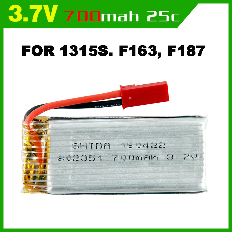 

100% new Brand 700MAH 3.7V 25C Lipo Battery for SkyHawkeye 1315S F163 F187 JXD 509G