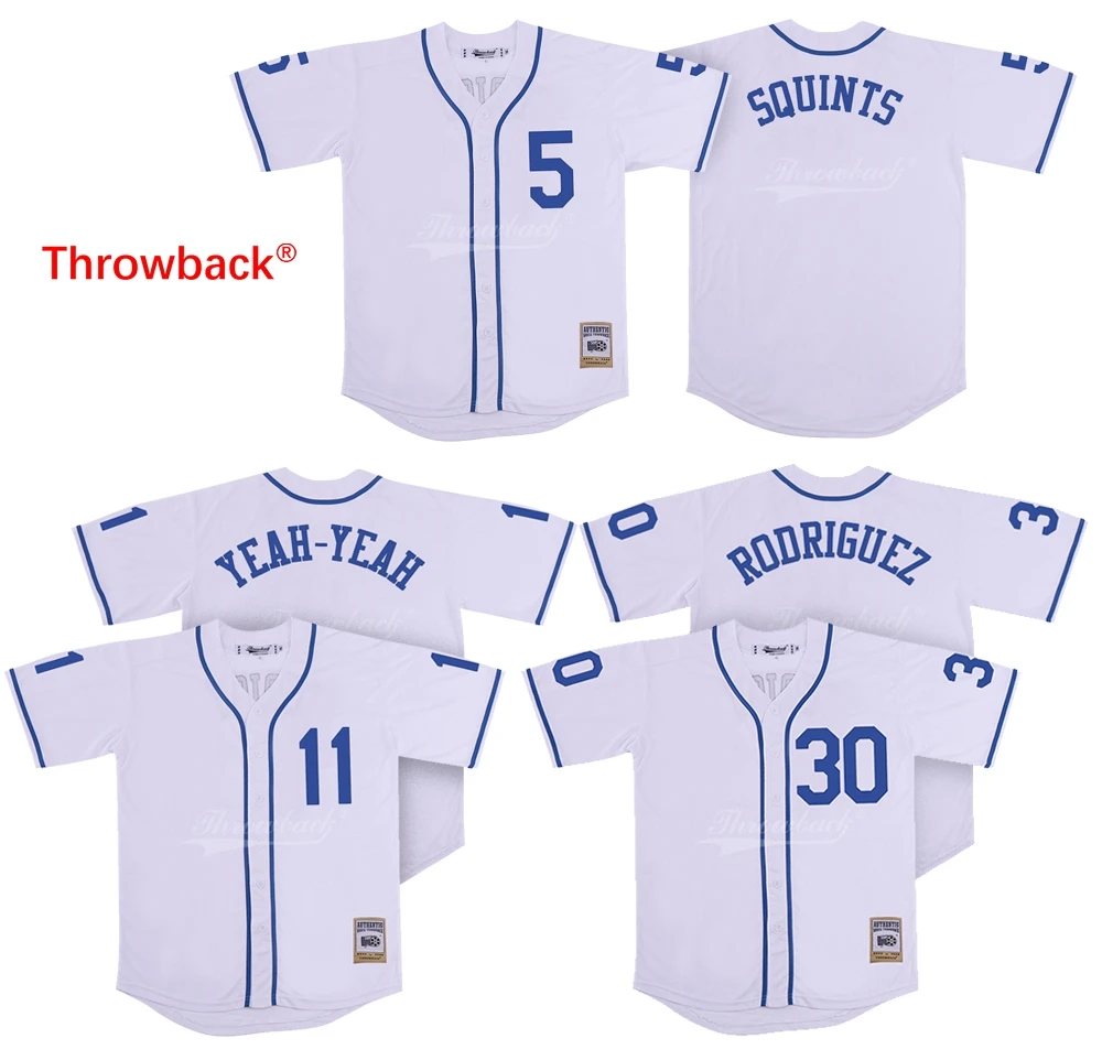 

Benny 'The Jet' Rodriguez 30 Michael 'Squints' Palledorous 5 Alan 'Yeah-Yeah' McClennan Baseball Jersey The Sandlot Jersey