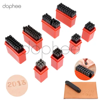 

dophee Leather craft Stamp Punch Set Hardened Steel Metal Wood Leather Steel Punch Alphabet Letter Number Tool