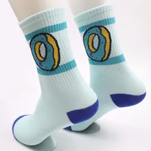 Новинка, женские модные хлопковые носки, забавные носки для торта, Пончика, новинка, мужские пончики, еда, сумасшедшие уличные носки, подростковые забавные носки, забавные S-8