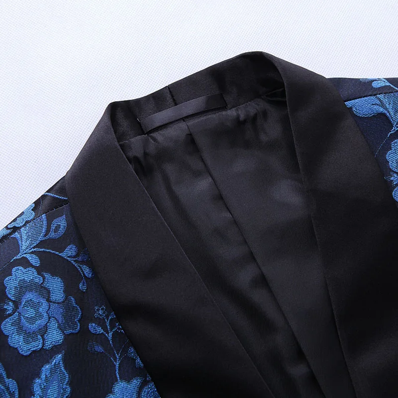 2019 autumn and winter new large size men's suit blazer high quality men's jacquard suit embroidery dress men's wild single West