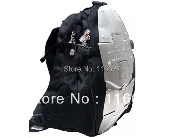 NEW 5 metal plate aluminum backpack font b Motorcycle b font Waist packbag Motocross Backpack Racing