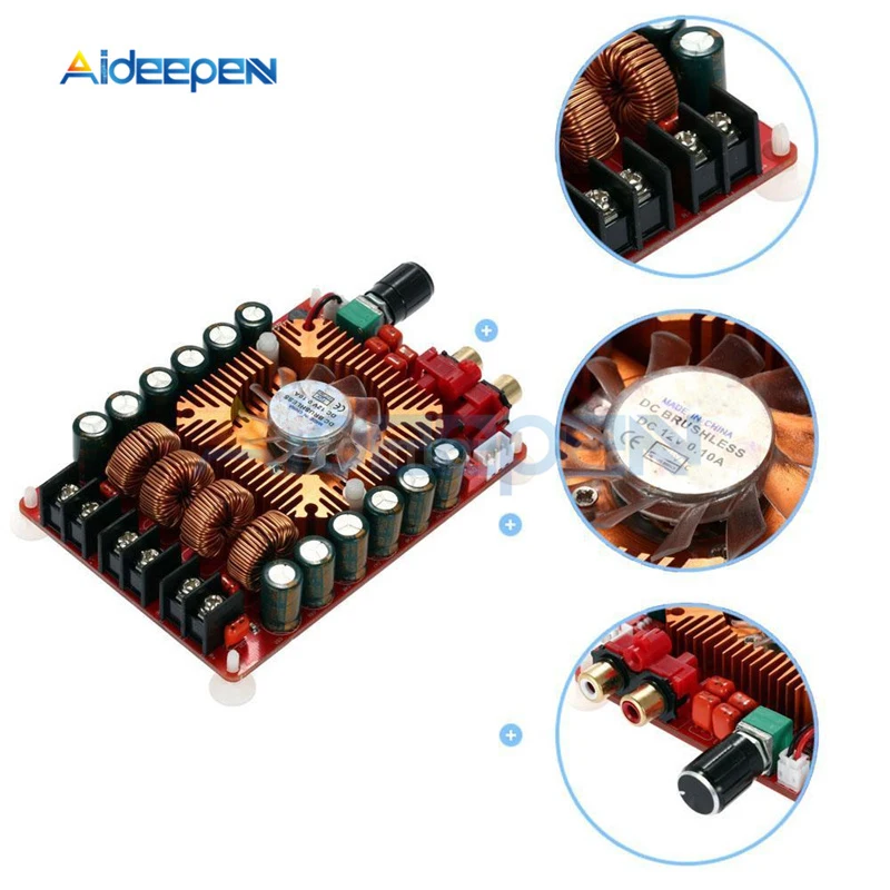 

2X160W Dual Channel Amplifier Audio Board TDA7498E Support BTL Mode 220W Single Channel DC 24V Digital Stereo Amplifier DC15-36V