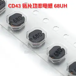 Индуктивности SMD CD43 68UH шелк Экран 680 проволочный Мощность индуктивности Размеры 4,5*4,0*3,2