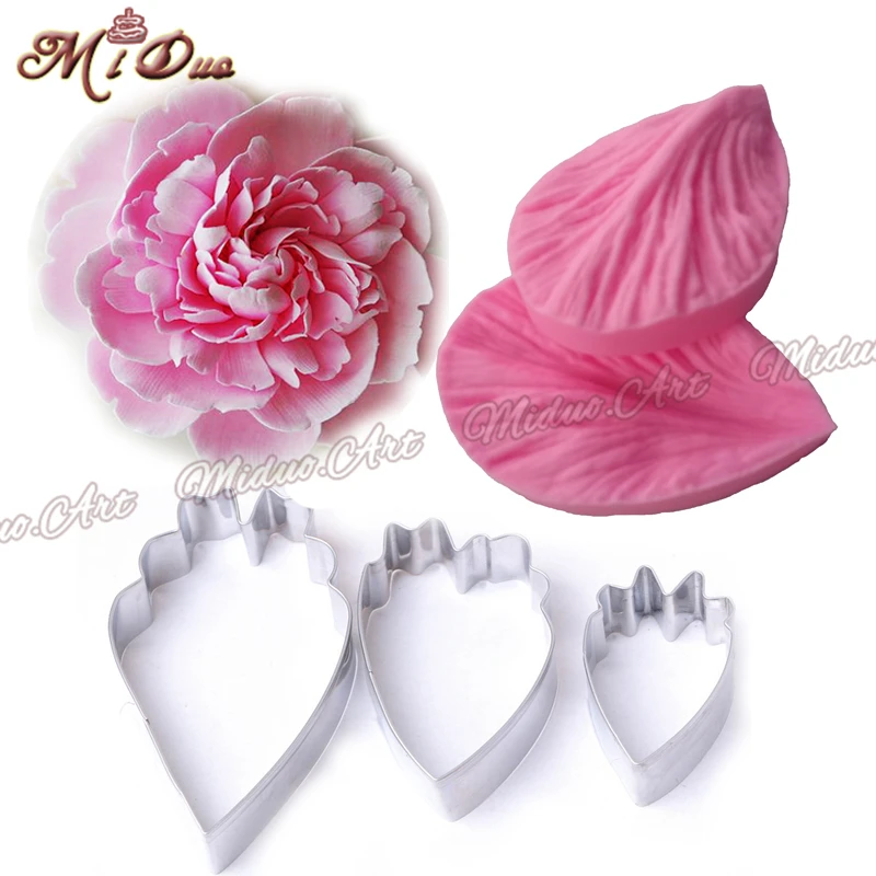 Large Peony Fondant Sugarcraft Metal Cutter Gumpaste Peony Petal