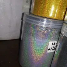 0,1 мм(004 дюйма)-голографический лазер серебряное Золото Блестящий ультра тонкий блеск для ногтей пылезащитный порошок для украшения лака, 50 г