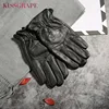 Genuine Sheep Leather Men's Warm Gloves 2022 Winter Male Real Leather Gloves Men Termal Fleece Guantes Driving Gloves Mittens ► Photo 1/5