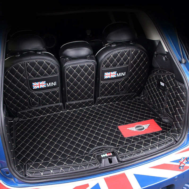 

Car Trunk Mats leather Carpets For BMW MINI COOPER S ONE F54 F55 F56 F57 F60 F60 CLUBMAN Interior styling decoration accessories