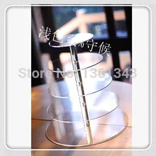 Популярные 5 уровня круглый, прозрачный, акриловый десерт яруса подставка для кексов подставка для Рождественский капкейк стенд Дисплей