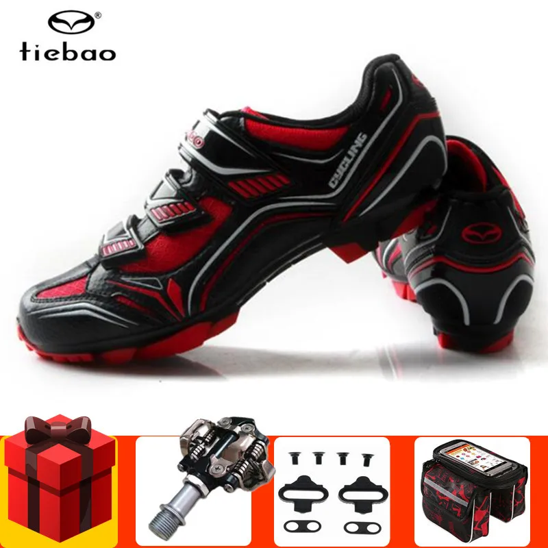 

Tiebao sapatilha ciclismo mtb Cycling Shoes add SPD Pedal set 2019 Mountain Bike Self-Locking Men sneakers Women Athletic Shoes