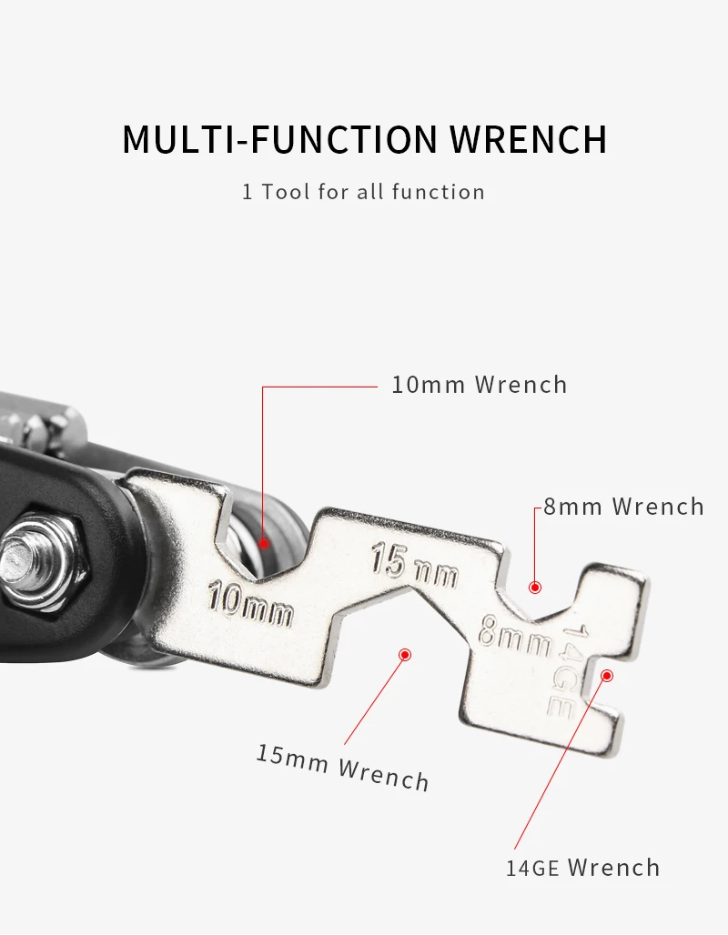 16 в 1 Многофункциональный набор инструментов для ремонта велосипеда, шестигранная спица, велосипедная отвертка, инструмент для горного велоспорта, инструмент для ремонта велосипеда CT-101