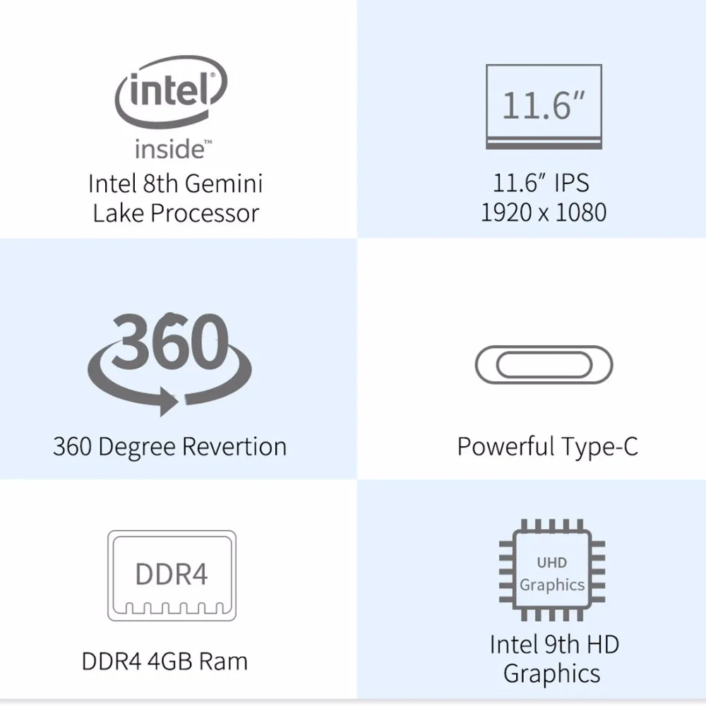Jumper EZbook X1 Laptop 11.6 inch IPS Multi Touch Display 4GB RAM 128GB (64GB eMMC 64GB SDD) Windows 10 Intel Gemini Lake N4100 Jumper EZbook X1 Laptop 11.6 inch IPS Multi Touch Display 4GB RAM 128GB (64GB eMMC 64GB SDD) Windows 10 Intel Gemini Lake N4100