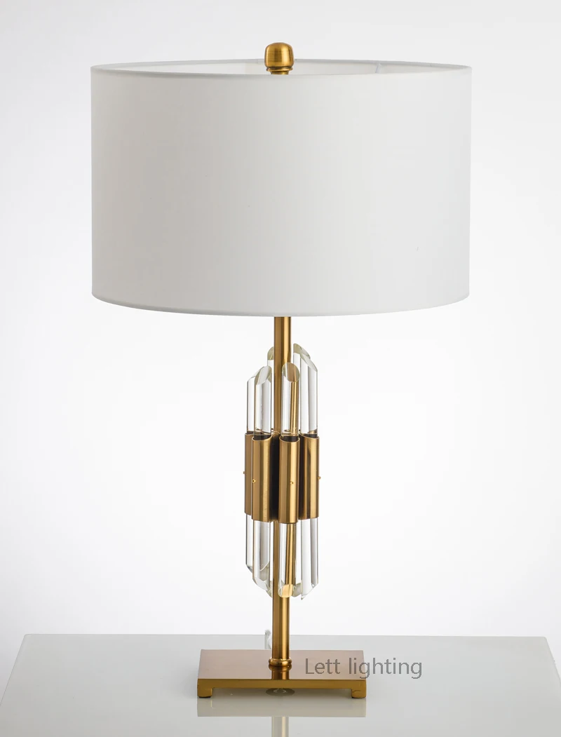 Американский минималистичный современный стеклянный стержень настольная лампа дизайнерская модель комнаты мягкая декоративная стойка Современная креативная металлическая настольная лампа