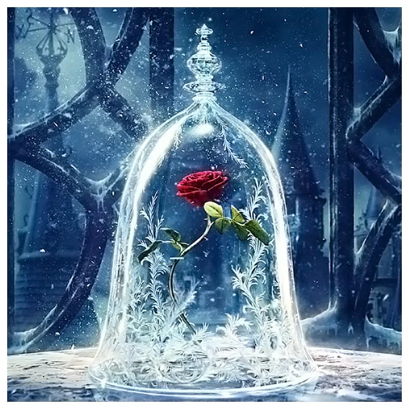 

5D Diamond Embroidery DIY Diamond Painting Red Rose Flower Ice Diamond Painting Pattern Rhinestone Stitch Rhinestone Decor 2018