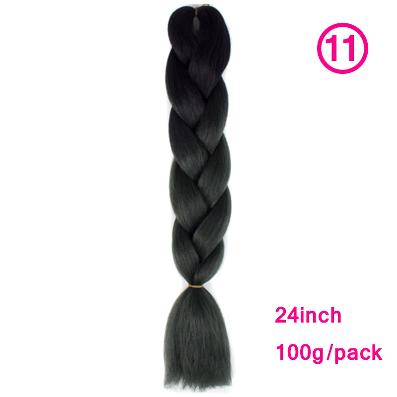 Синтетические плетеные волосы для женщин, огромные плетеные волосы, африканские волосы кроше для наращивания, высокотемпературное волокно 100 г/шт., 24 дюйма - Цвет: #35