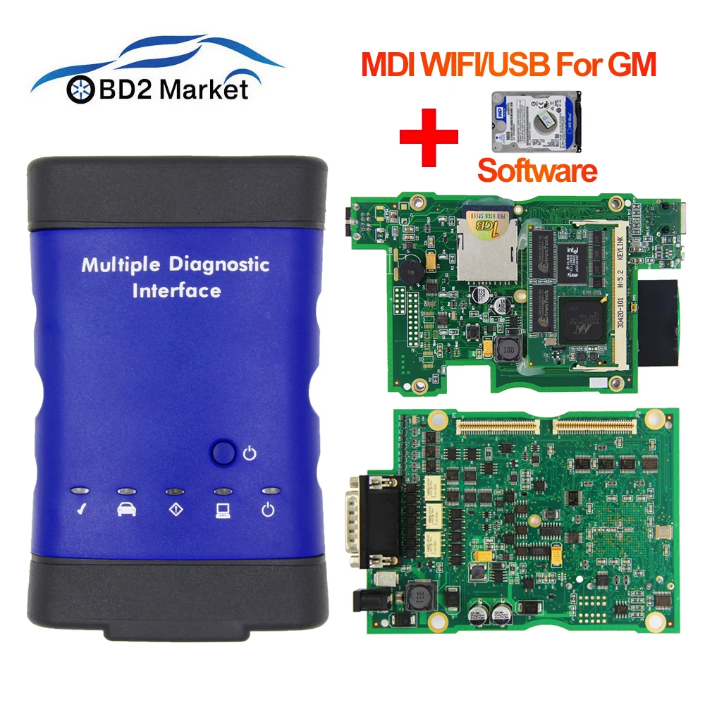 

Newest V2019.04 For GM MDI Multiple OBD2 Diagnostic Tool WIFI/USB OBD mdi Auto scan tool With Multi-Language For Opel Scanner