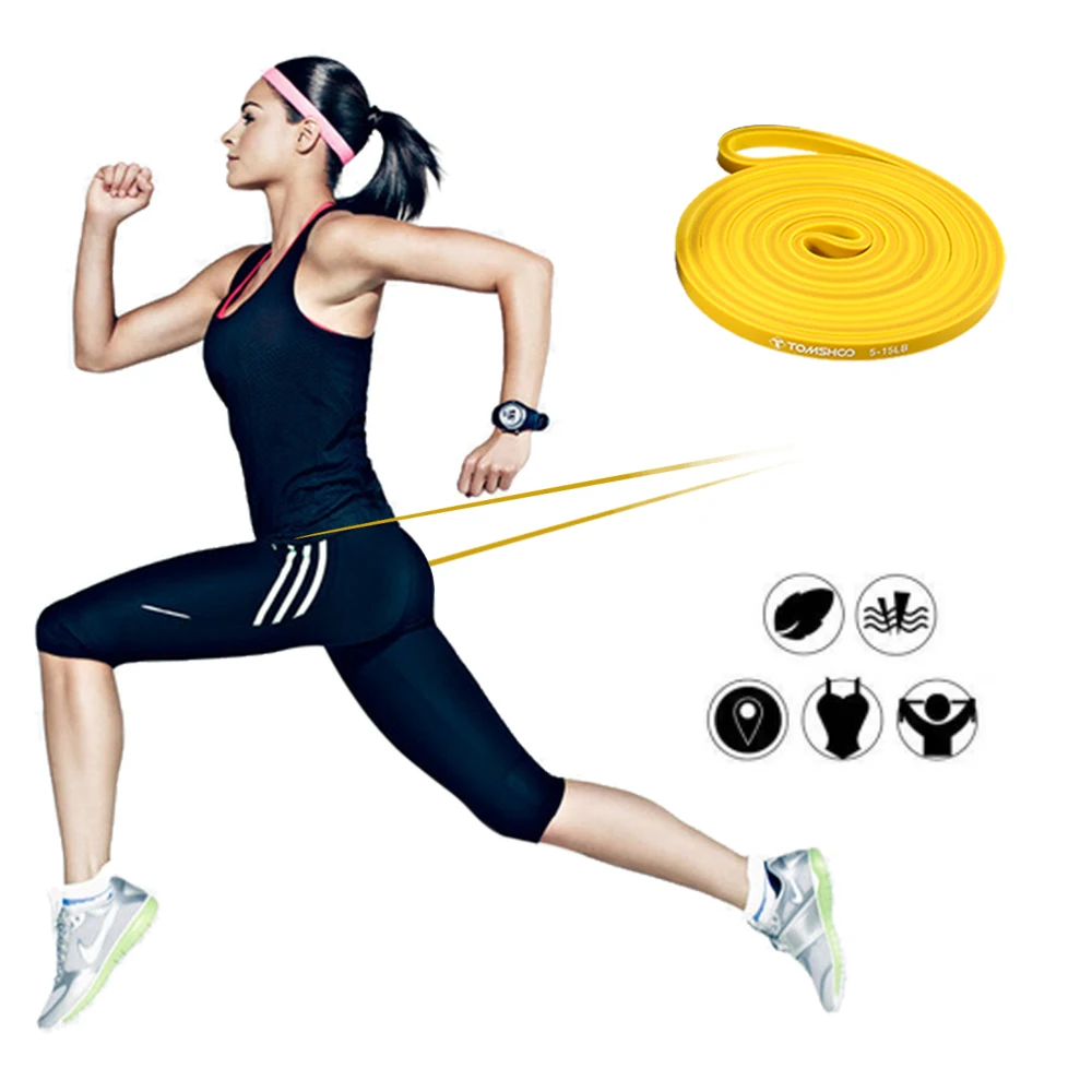 TOMSHOO Resistance Bands Elasticas para ejercicio pull up assist Bands Elastic for Fitness Workout Sport Exercise Equipment