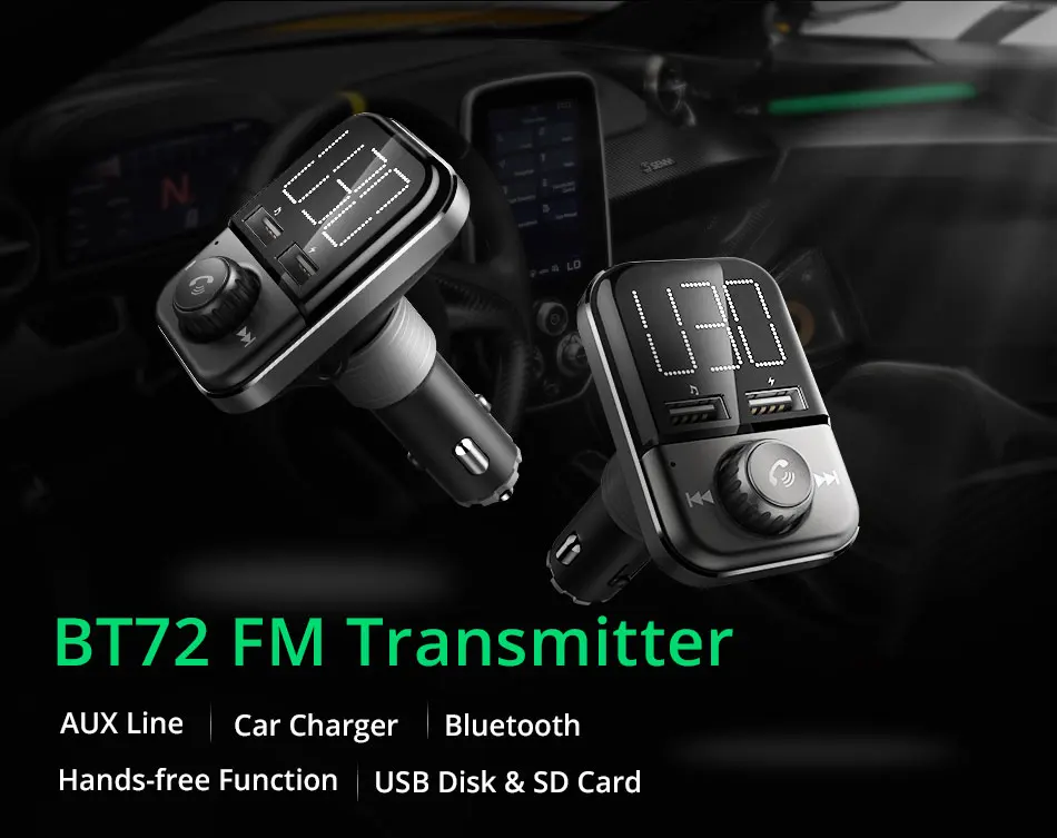 VANJEW BT72 автомобильный Bluetooth fm-передатчик радио адаптер Модулятор MP3-плеер передатчики ручной работы USB TF карта 2 USB зарядное устройство