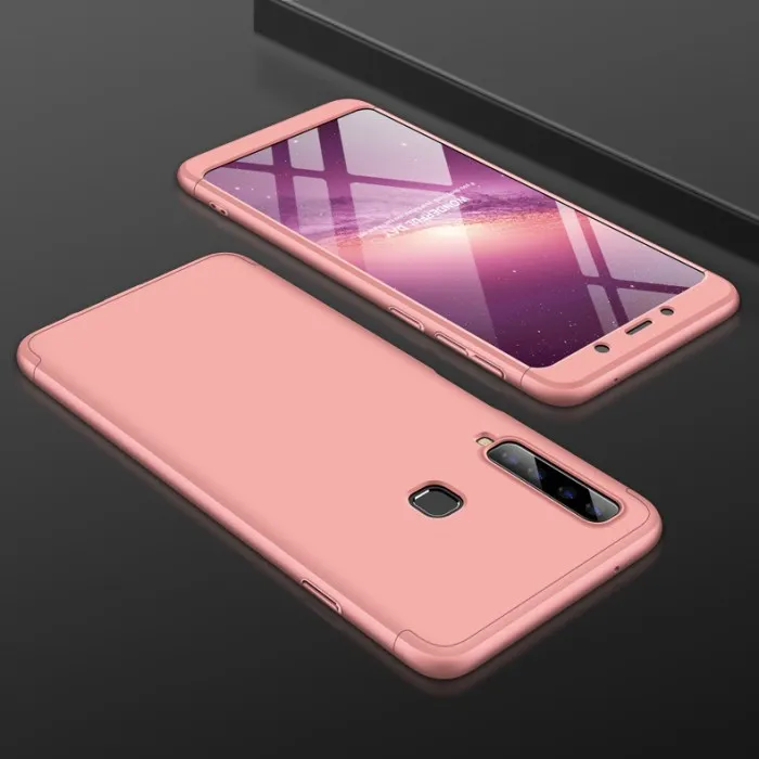 Розово-красный Для samsung A9 чехол 360 полная защита жесткая тонкая задняя крышка для samsung Galaxy A9S A920 SM-A920F чехол для телефона s Coque - Цвет: Розово-красный