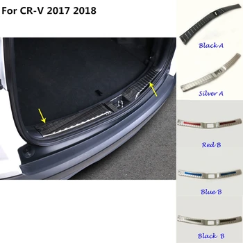 

Car Stainless Steel Inner built Rear Bumper trim plate lamp frame threshold pedal 1pcs For Honda CRV CR-V 2017 -18