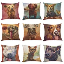 

Creative Home Sofa Pillow Fashion New Style Cushion Linen Cotton Pillow Decorative Sofa Pillow Car Cushion 45CMX45CM 9 Colors