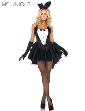 MOONIGHT Bunny Girl Rabbit Costumes Women Cosplay Sexy Halloween Adult Animal Costume Fancy Dress Clubwear Party Wear M L XL 2XL