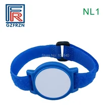 100 шт 13,56 MHz Регулируемый тканый/нейлон/ткань браслет с ISO14443A 1k байтовый чип для контроля доступа