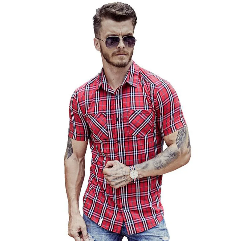 2018 أوروبا أمريكا الرجال عارضة القمصان قصيرة الأكمام منقوشة قمصان قصيرة الأكمام المرأة قميص رسمي للأعمال للرجال الصين العلامة التجارية المل...