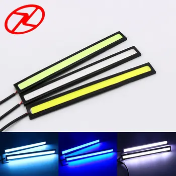 

Car styling 4pcs Ultra Bright Daytime Running Lights Waterproof 14cm Length Daylight COB LED DRL white Blue/Ice Blue 12V 3W