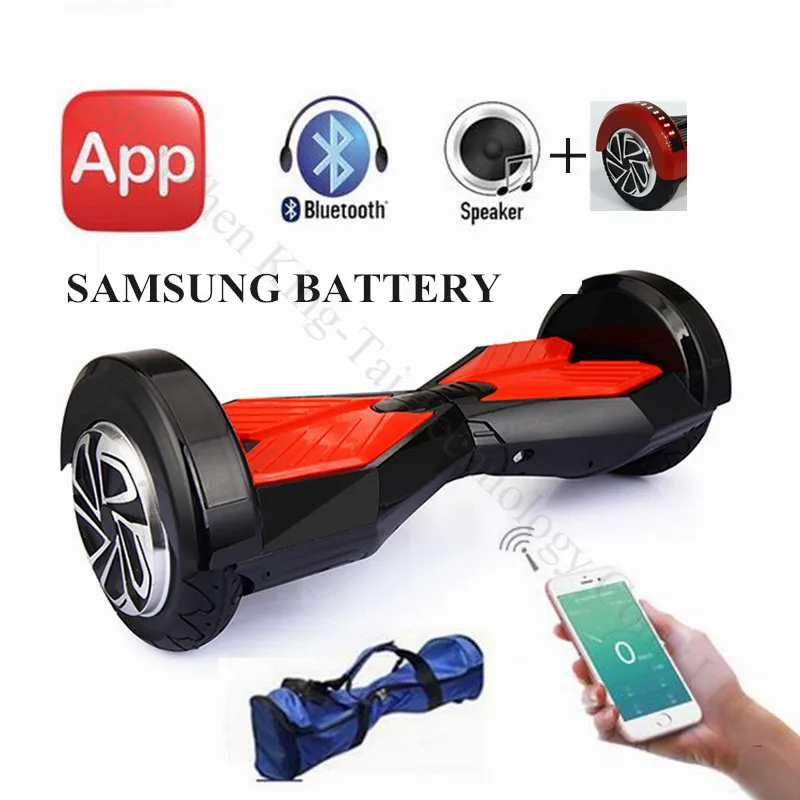 8 дюймов самобалансирующийся скутер электрический samsung светодиод BT + Bluetooth 2