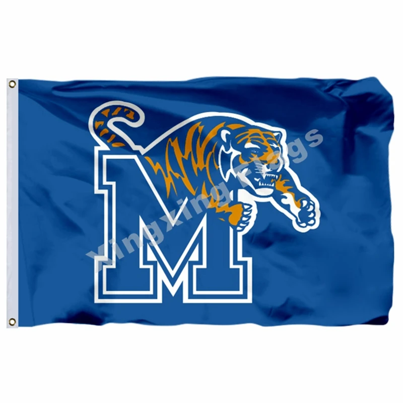 Memphis Тигры флаг 3ft X 5ft полиэстеровый баннер Летающий Размер № 4 90*150 см На Заказ