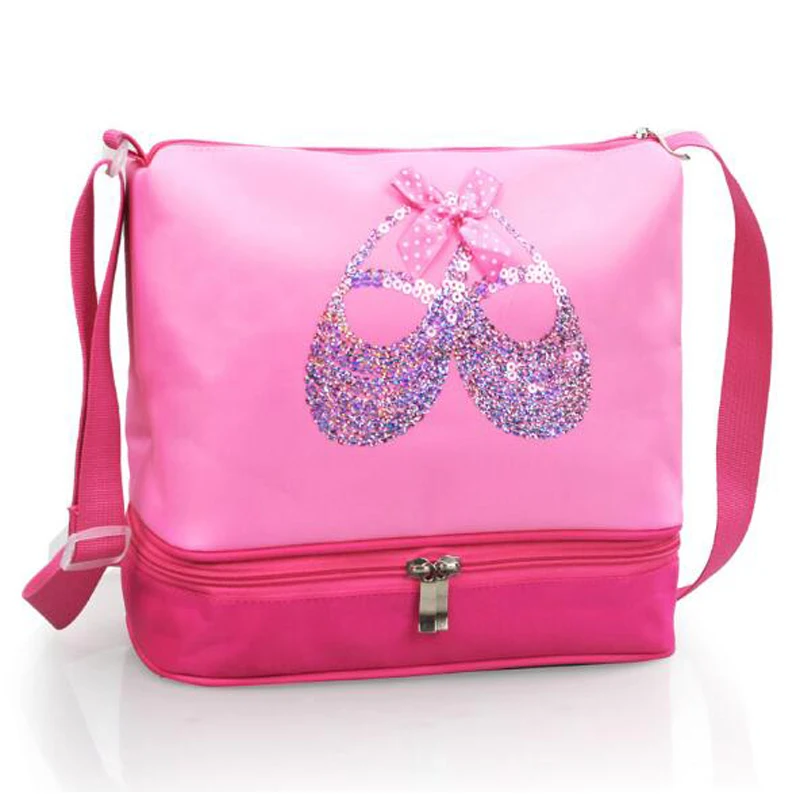 Bazzery Pink Canvas Ballet Dance Bags For Girl Sequins Ballet Shoes Ballerina Bag Kids Double Layers Crossbody Dancing Backpack Bazzery Pink Canvas Ballet Dance Bags For Girl Sequins Ballet Shoes Ballerina Bag Kids Double Layers Crossbody Dancing Backpack