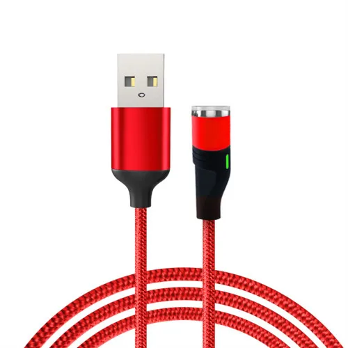 PHOMAX Магнитный usb-кабель светодиодный для iPhone Xs 8 и USB кабель typec и Micro USB нейлоновый Плетеный для samsung S8 S9 Xiaomi huawei USB C - Цвет: Red Cable no Plug