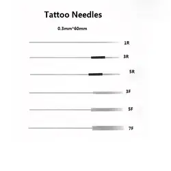 100 шт. ГУП иглы 1R Одноразовые стерилизованные Профессиональные татуировки иглы 1RL для татуировки бровей Pen машина татуаж Kit