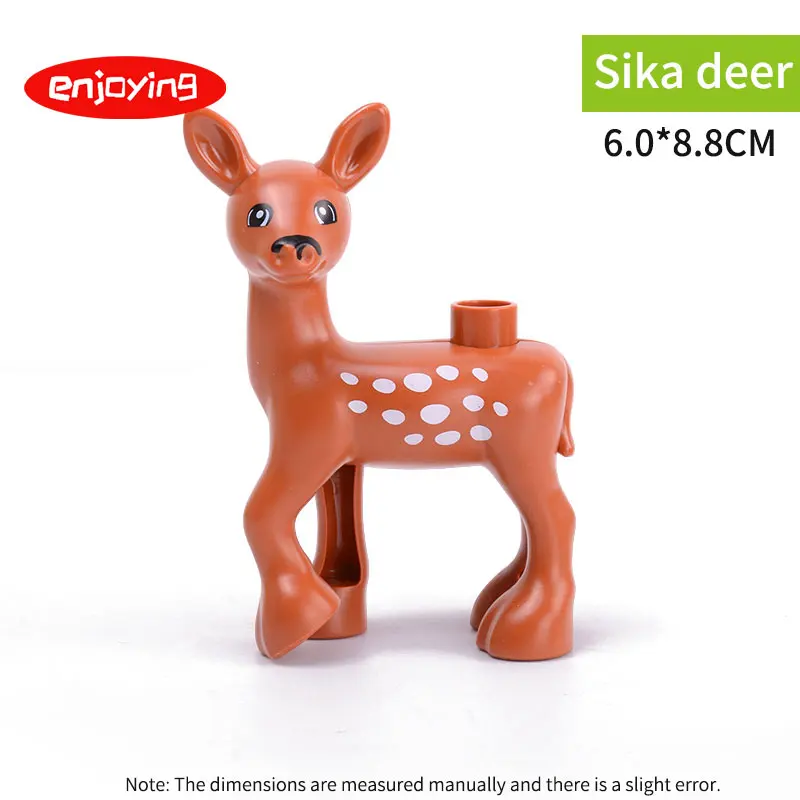 Legoing Duplos Animal Model Figures Big Building Blocks Sets Elephant Monkey Educational Toys for Children Gifts Brinquedos 